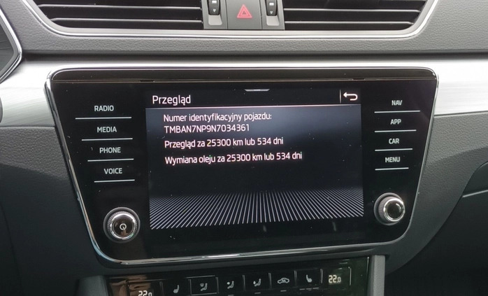 Skoda Superb cena 129900 przebieg: 35150, rok produkcji 2022 z Wągrowiec małe 436